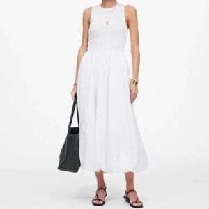 Madewell White Sleeveless Midi Dress NWT
